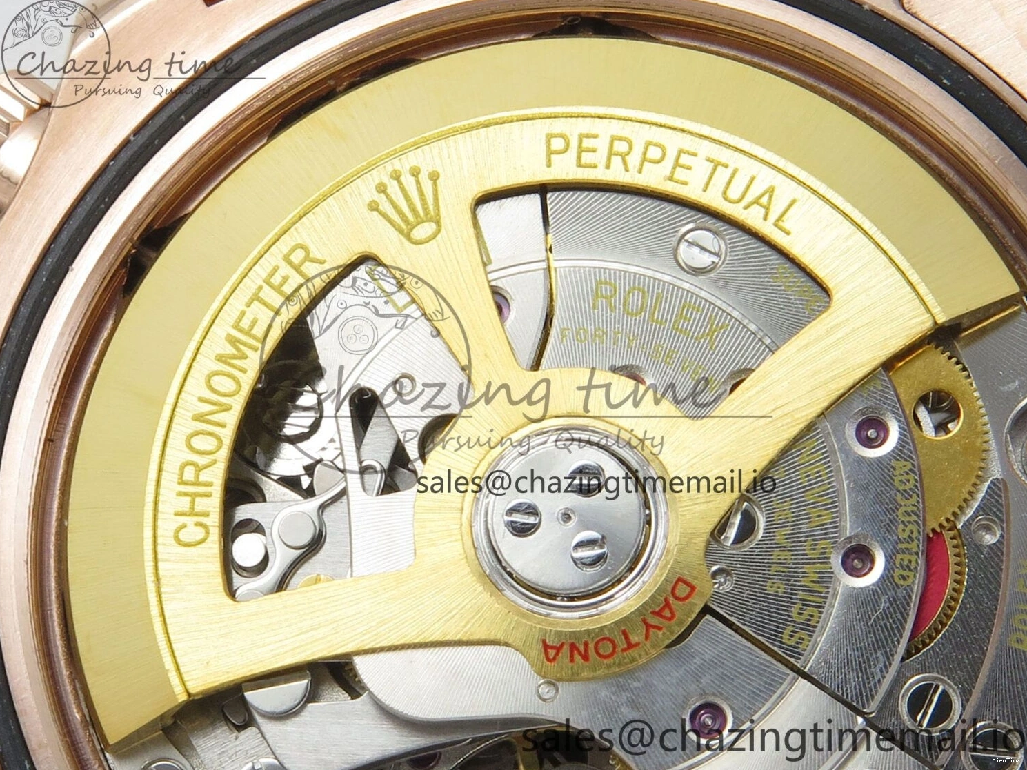 MiroTime 0130 WeatherProof Daytona 126505 RG Clean 1:1 Best Edition RG Champagne Stick Dial on RG Bracelet Super Clone DD 248